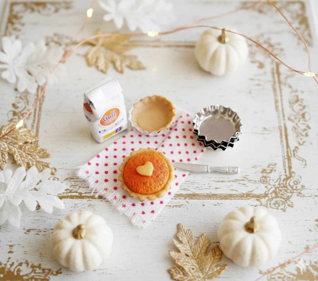 1:12 Scented Sweet Potato Pie Set - Decadent Minis