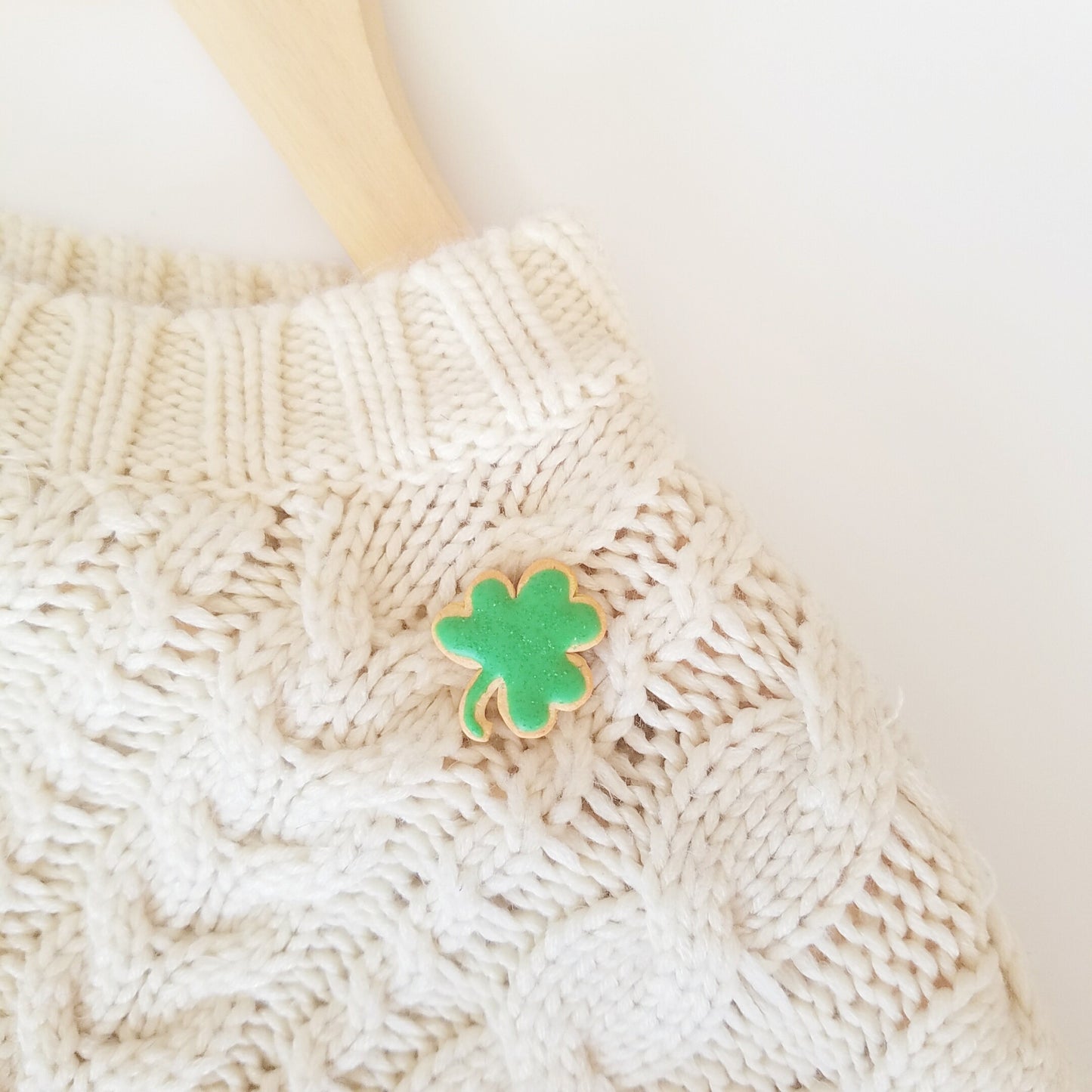 Scented Lucky Shamrock Sugar Cookie Pin - Decadent Minis