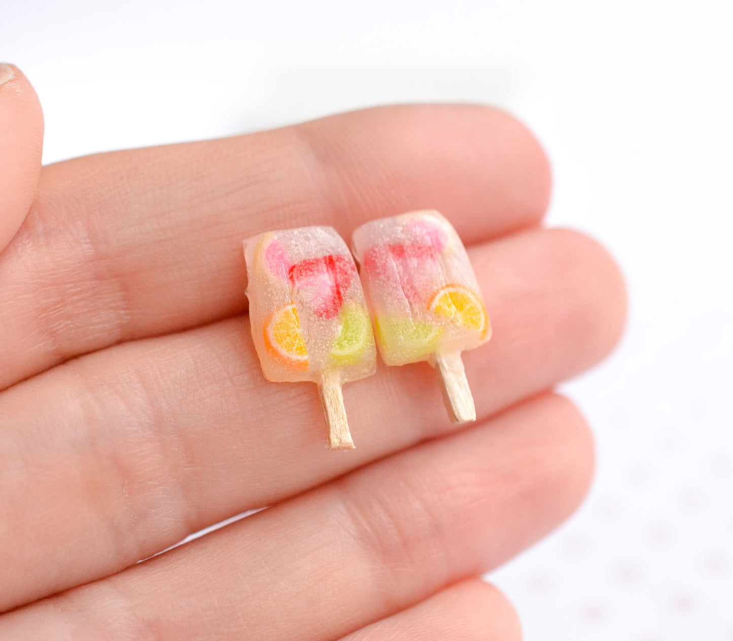 Scented Fruit Infused Popcicle Stud Earrings - Decadent Minis
