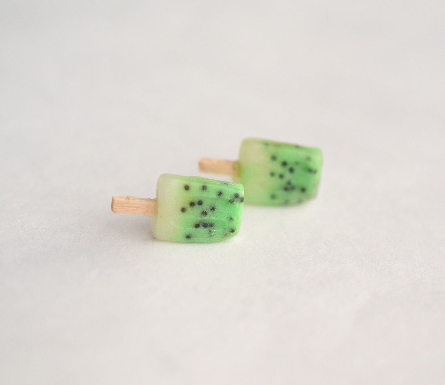 Scented Kiwi Popsicle Stud Earrings - Decadent Minis