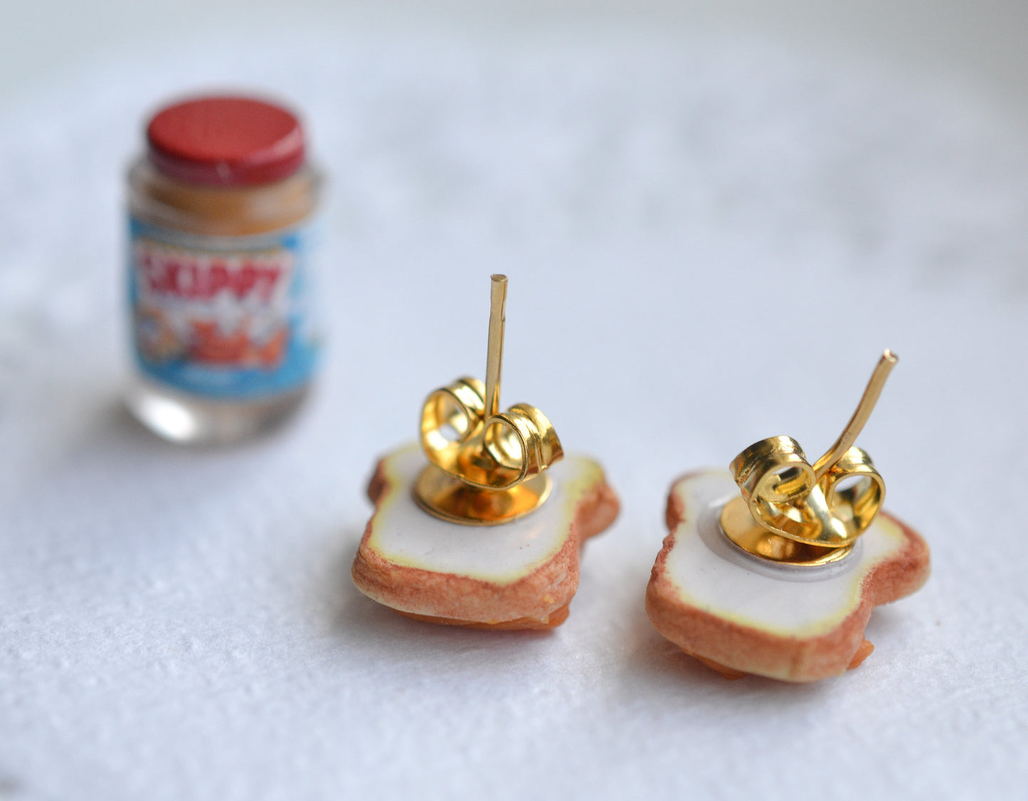 Scented Peanut Butter and Banana Sandwich Earrings - Decadent Minis