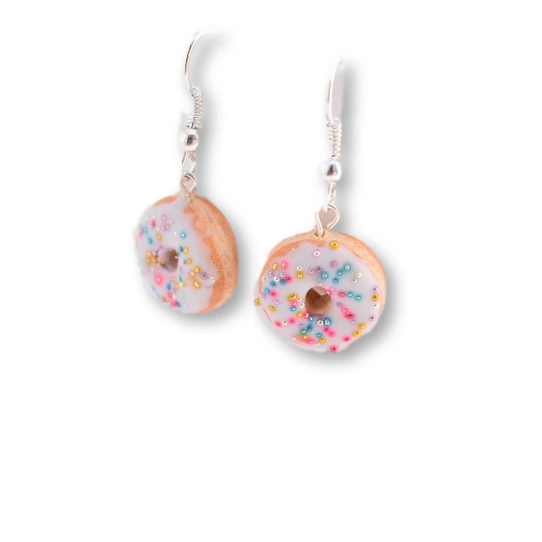 Scented Funfetti Donut Dangle Earrings - Decadent Minis