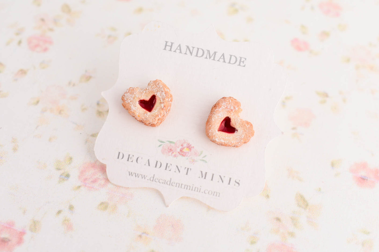 Scented Linzer Cookie Earrings - Decadent Minis