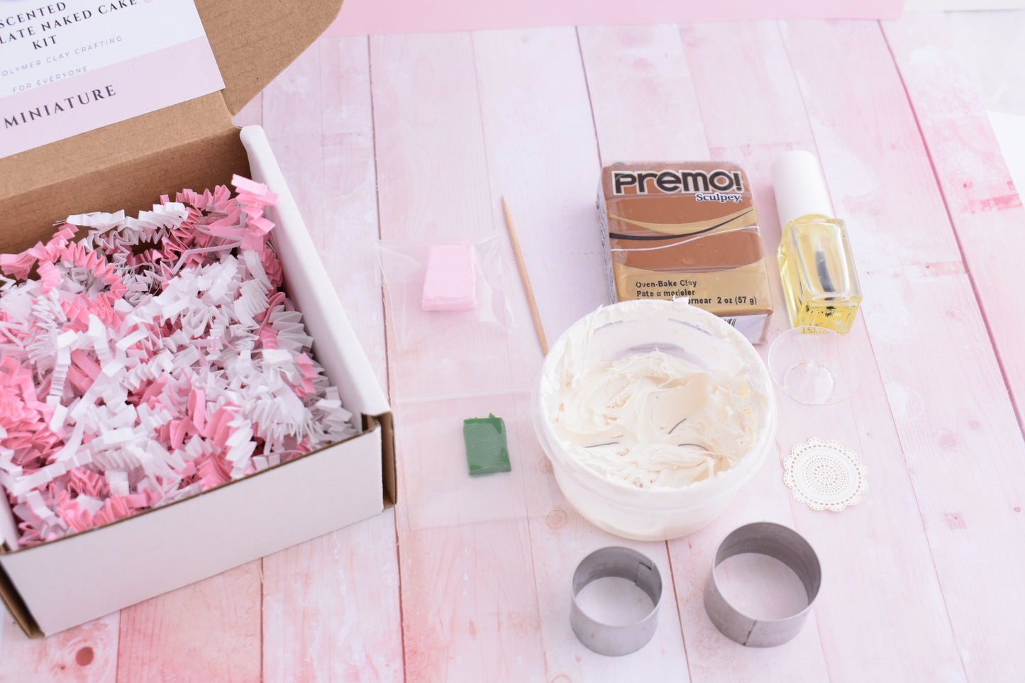 Scented Polymer Clay Chocolate Naked Cake Kit-Workshop In A Box - Decadent Minis