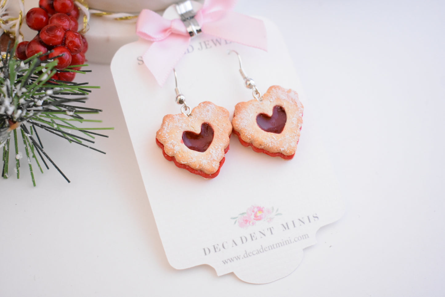 Scented Linzer Cookie Dangle Earrings