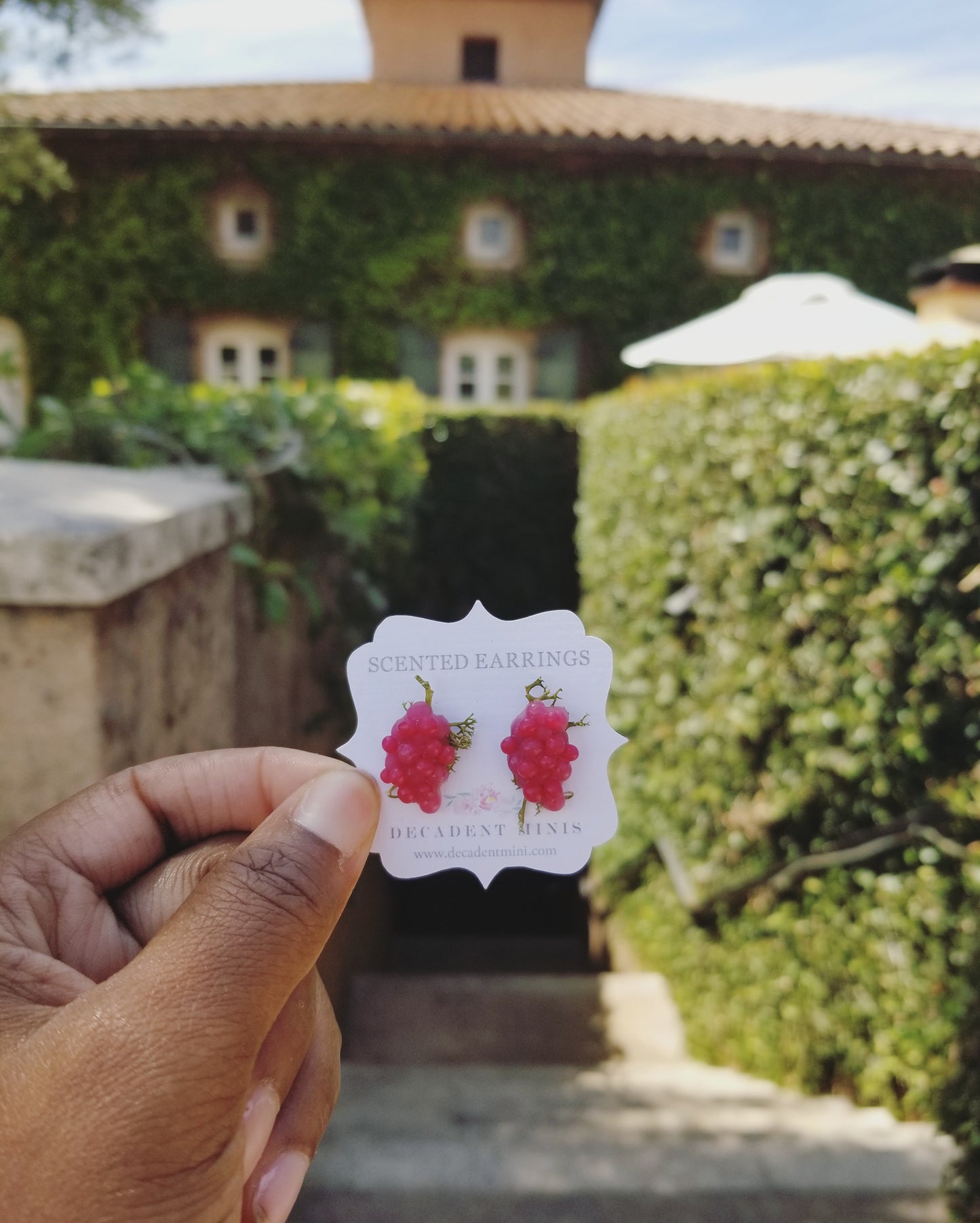 Scented Grape Stud Earrings - Decadent Minis