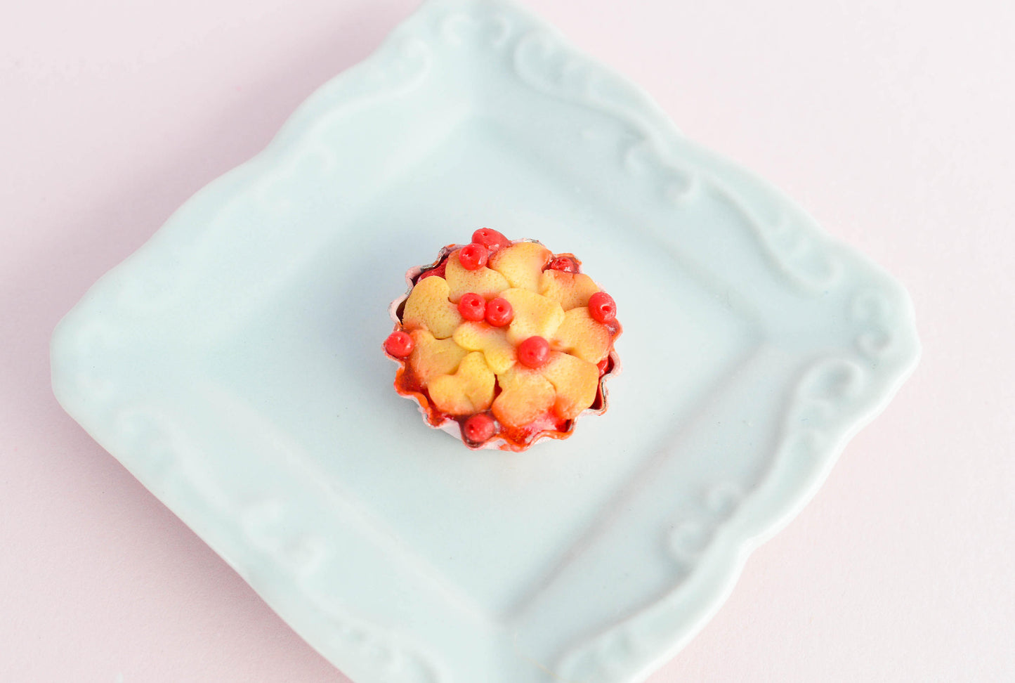 1:12 Scale Scented Heart Shaped Pie Valentine's Baking - Decadent Minis