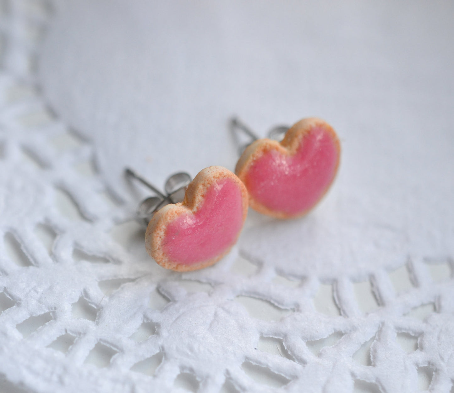 Scented Sugar Cookie Heart Studs - Decadent Minis