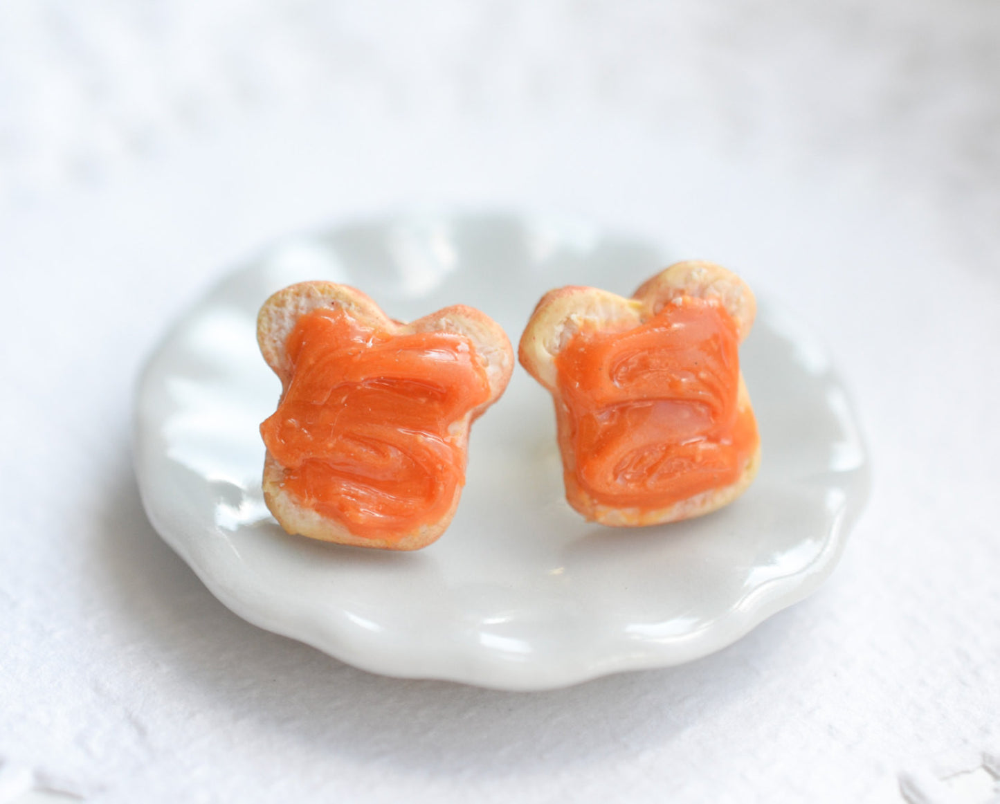 Peanut Butter Sandwich Earring Studs-Scented - Decadent Minis