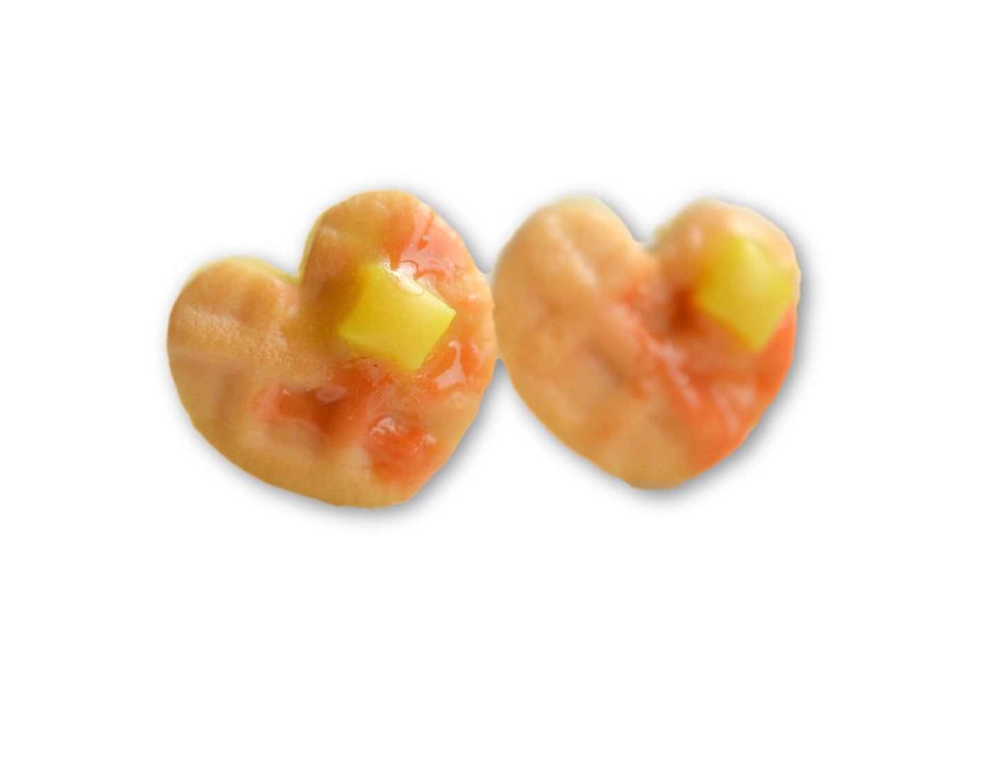 Scented Heart Shaped Waffle Earrings - Decadent Minis