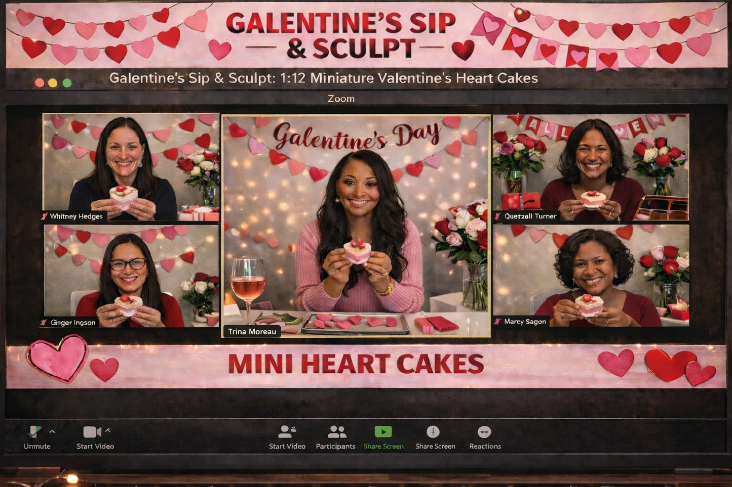 Decadent Minis Virtual Sip & Sculpt Event