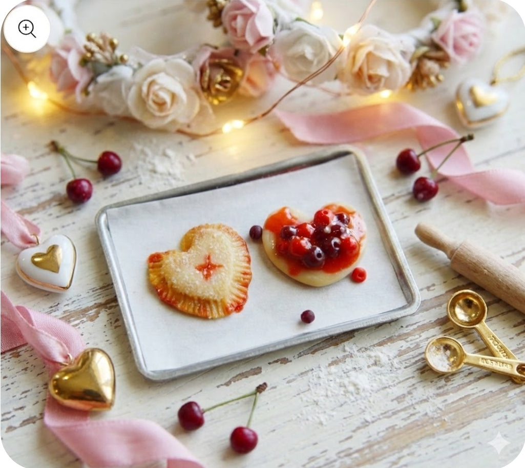 1:12 Scented Heart Shaped Pie Set