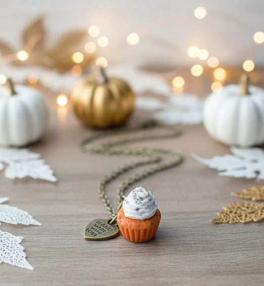 Scented Pumpkin Spice Scented Cupcake Necklace