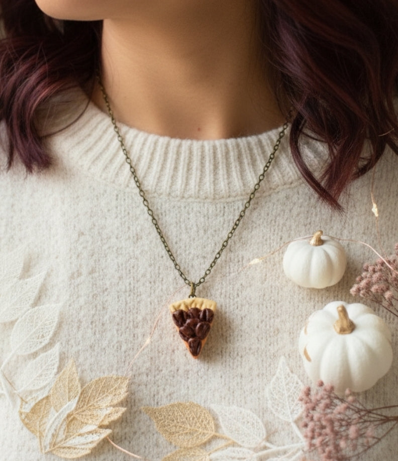 Scented Pecan Pie Charm Necklace - Decadent Minis
