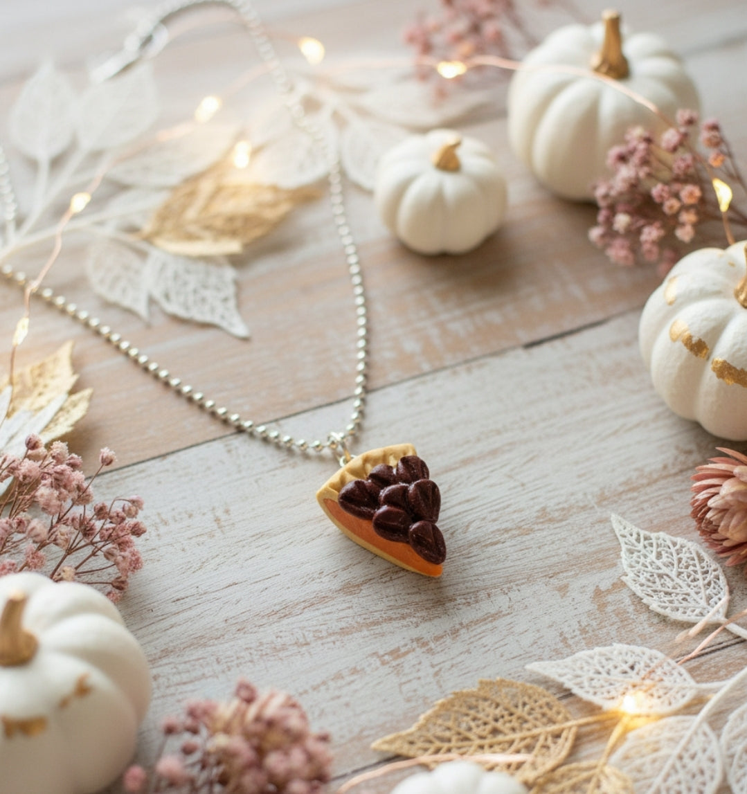 Scented Pecan Pie Charm Necklace - Decadent Minis