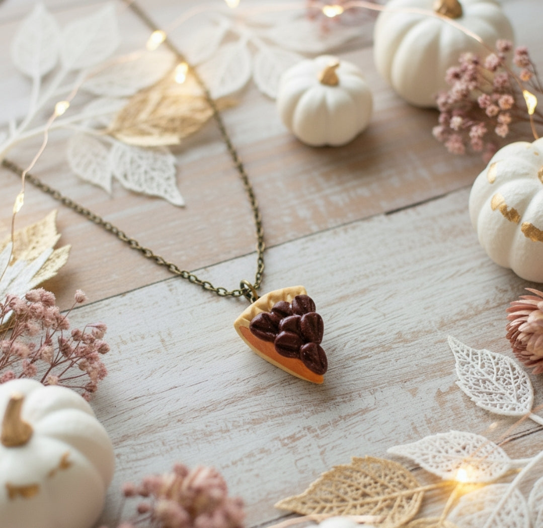 Scented Pecan Pie Charm Necklace - Decadent Minis
