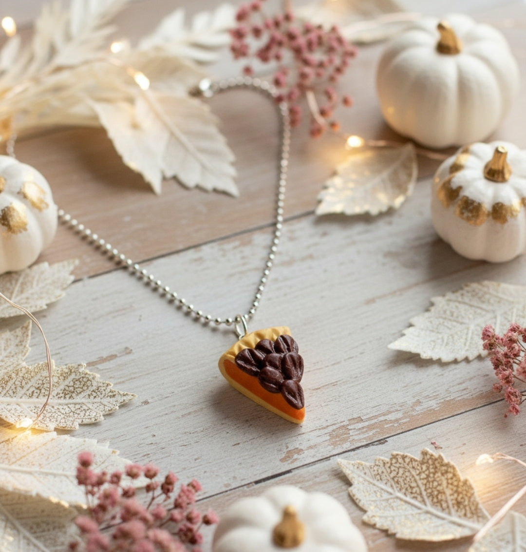 Scented Pecan Pie Charm Necklace - Decadent Minis