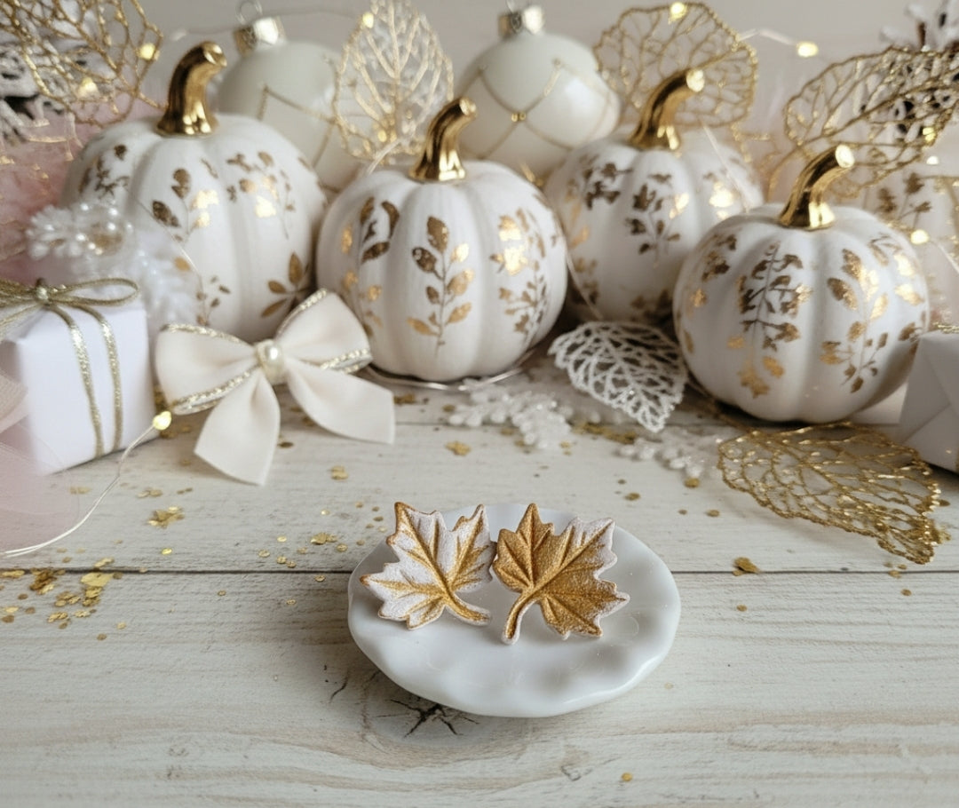 Scented Maple Leaf Earrings - Decadent Minis