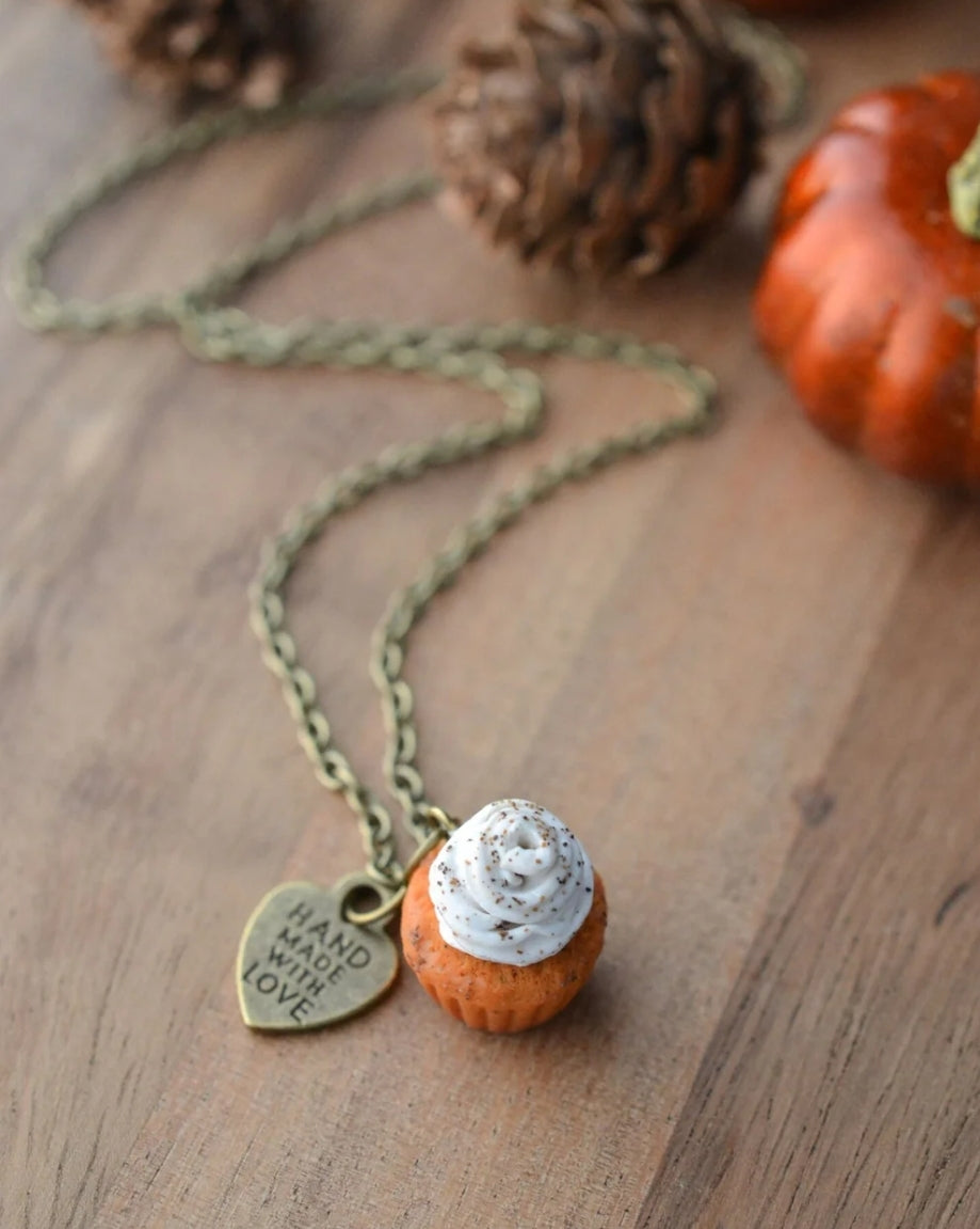 Scented Pumpkin Spice Scented Cupcake Necklace