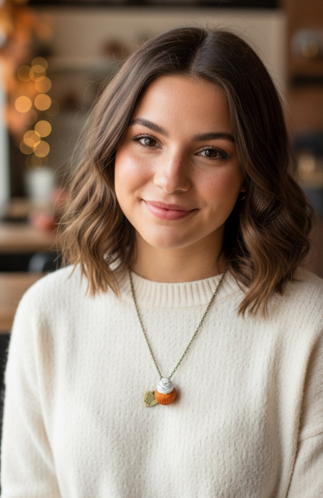 Scented Pumpkin Spice Scented Cupcake Necklace