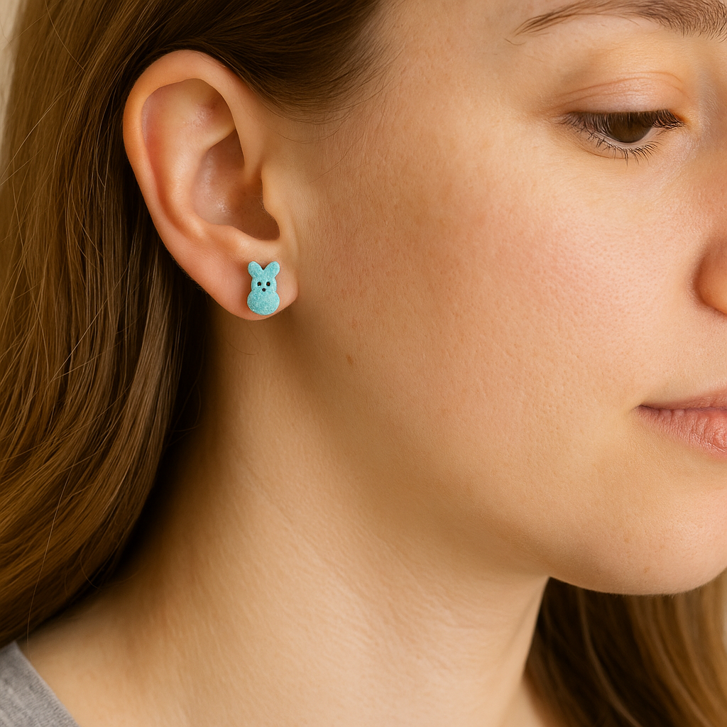Scented Bunny Peeps Stud Earrings