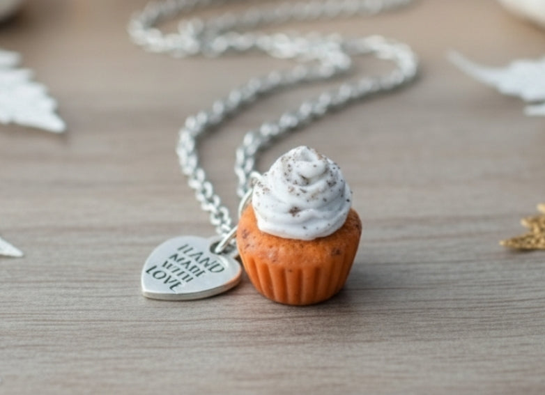 Scented Pumpkin Spice Scented Cupcake Necklace