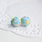Scented Cotton Candy Ice Cream Scoop Earrings-Blue - Decadent Minis