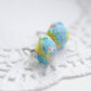 Scented Cotton Candy Ice Cream Scoop Earrings-Blue - Decadent Minis