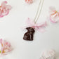 Scented Chocolate Easter Bunny Necklace Silver Plated - Decadent Minis