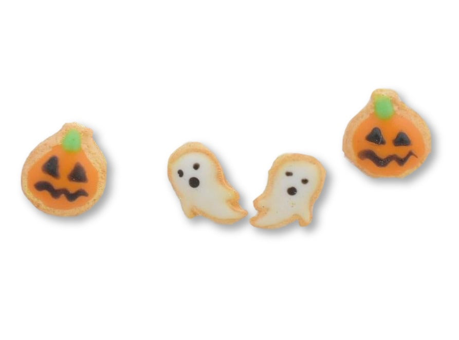 Scented Halloween Pumpkin & Ghost Sugar Cookie Earring Set - Decadent Minis