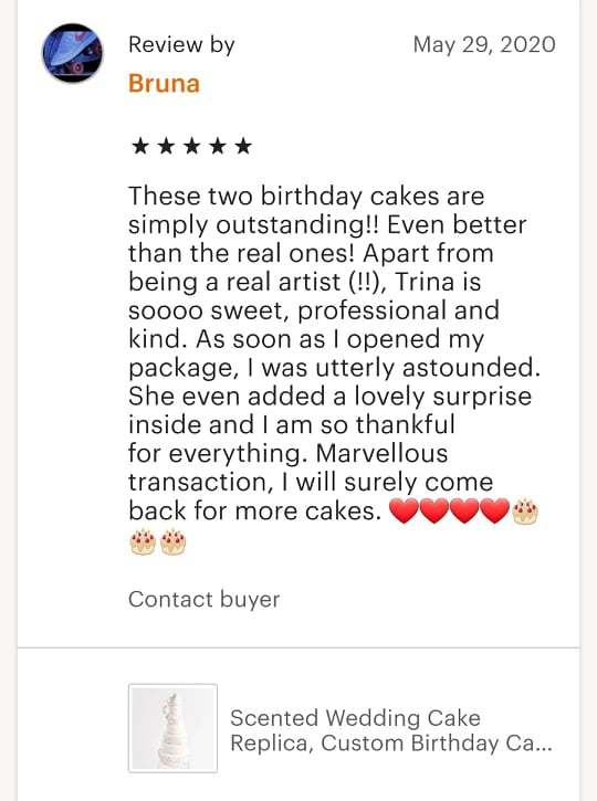 Scented Wedding Cake Replica - Custom Cake Design Service For Weddings, Heirlooms, Party Favors - Decadent Minis