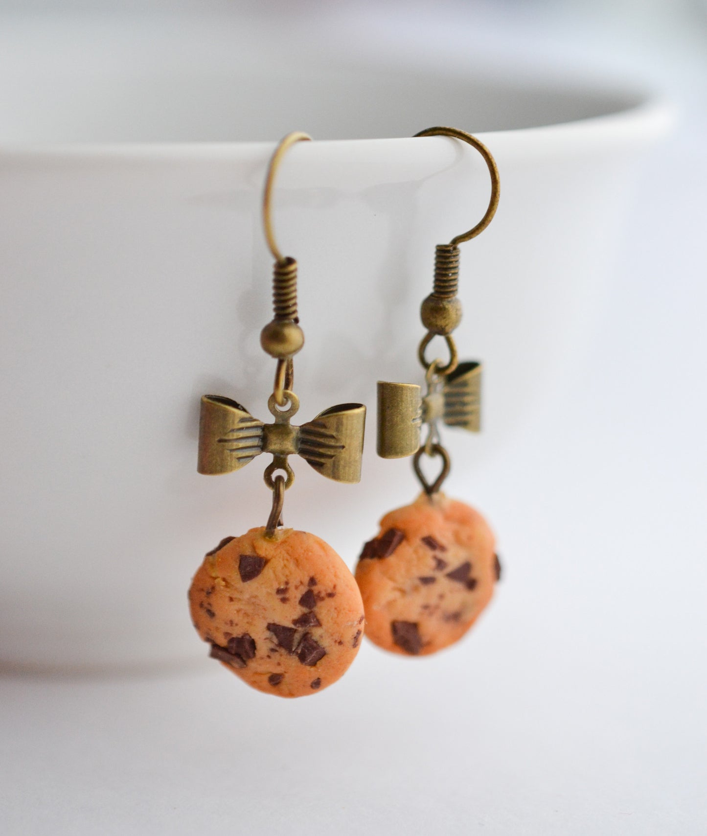 Scented Extra Chunky Chocolate Chip Cookie Earrings-Vintage - Decadent Minis