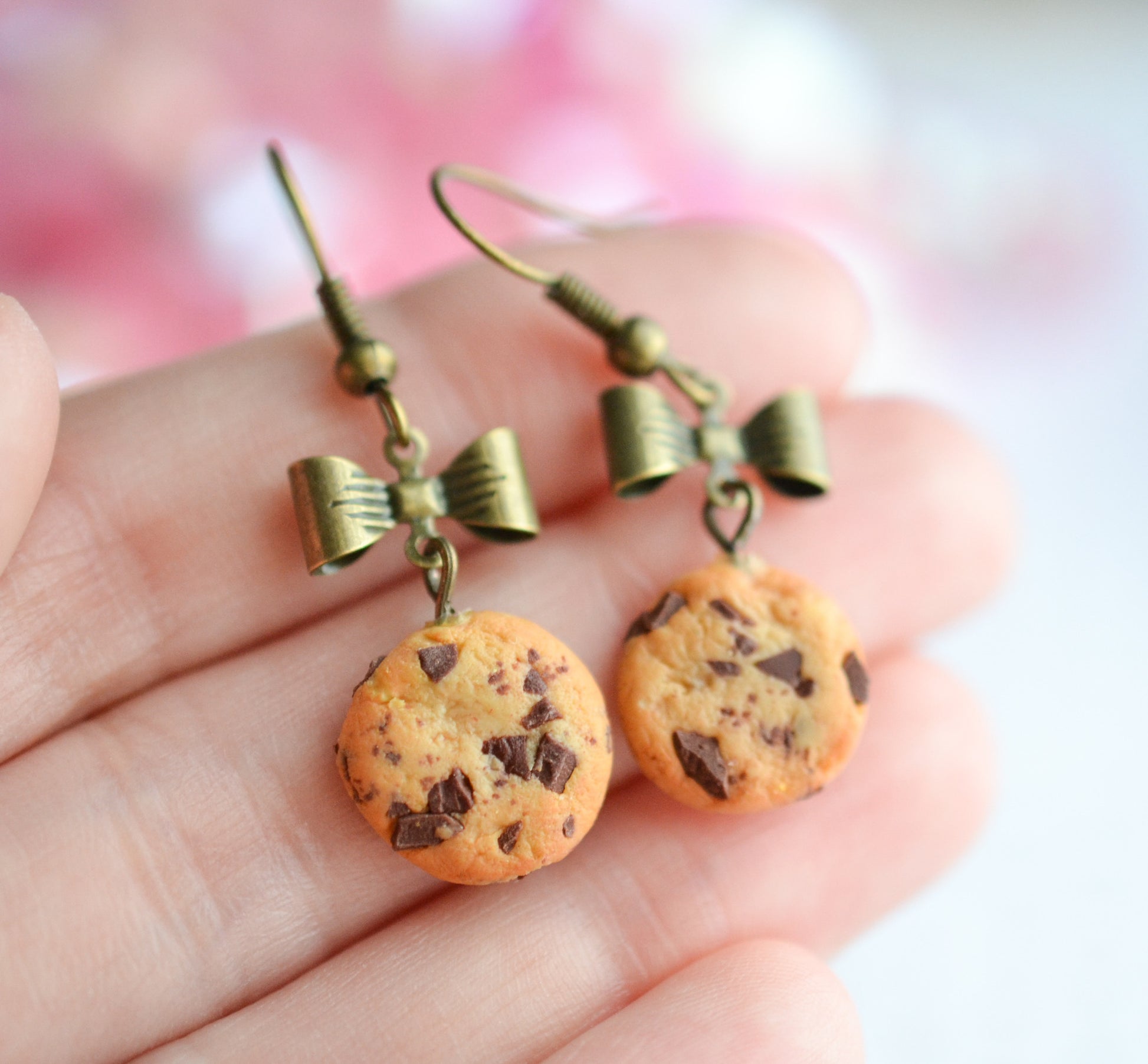 Scented Extra Chunky Chocolate Chip Cookie Earrings-Vintage - Decadent Minis