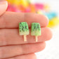 Scented Kiwi Popsicle Stud Earrings - Decadent Minis