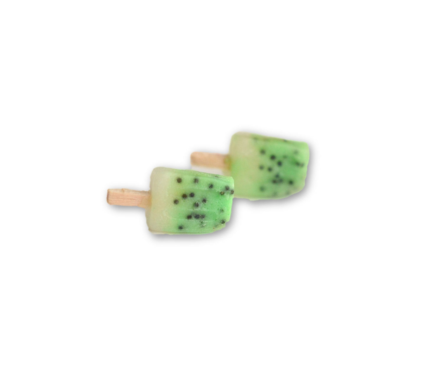 Scented Kiwi Popsicle Stud Earrings - Decadent Minis