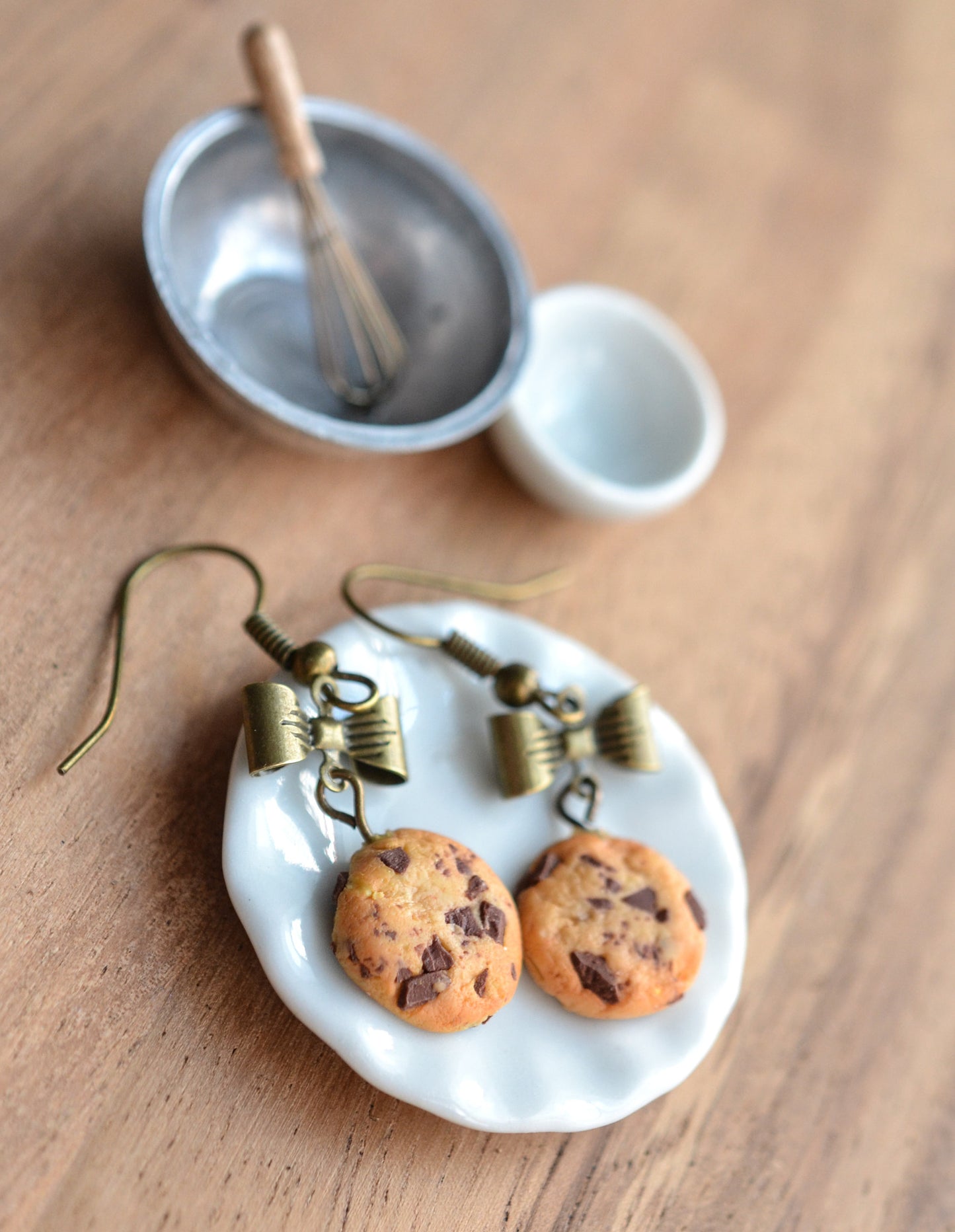 Scented Extra Chunky Chocolate Chip Cookie Earrings-Vintage - Decadent Minis