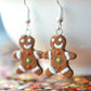 Scented Gingerbread Man Earrings Christmas Colors - Decadent Minis