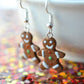 Scented Gingerbread Man Earrings Christmas Colors - Decadent Minis