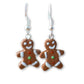 Scented Gingerbread Man Earrings Christmas Colors - Decadent Minis