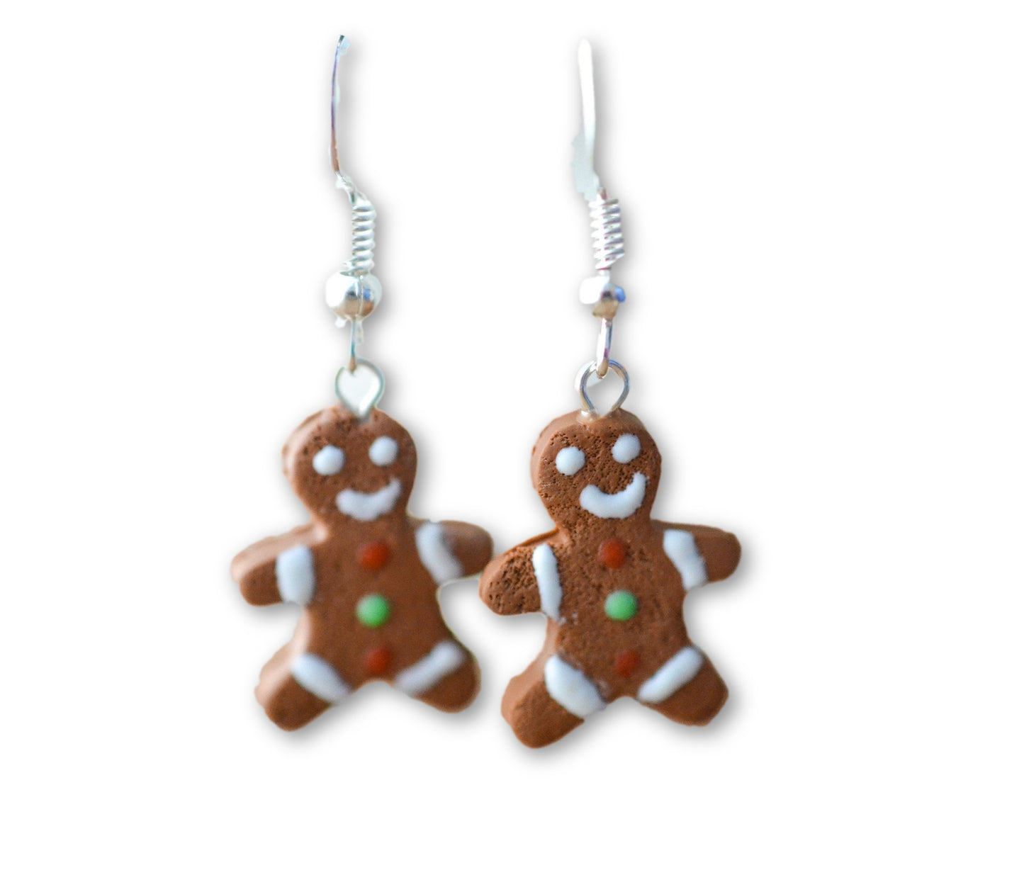 Scented Gingerbread Man Earrings Christmas Colors - Decadent Minis