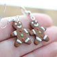 Scented Gingerbread Man Earrings Christmas Colors - Decadent Minis