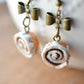Scented Cinnamon Roll Earrings Antique Bronze - Decadent Minis