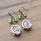 Scented Cinnamon Roll Earrings Antique Bronze - Decadent Minis