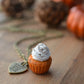 Pumpkin Spice Scented Cupcake Necklace - Decadent Minis
