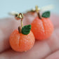 Scented Sugar Coated Georgia Peach Earrings - Decadent Minis