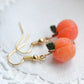 Scented Sugar Coated Georgia Peach Earrings - Decadent Minis