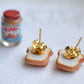 Scented Peanut Butter and Banana Sandwich Earrings - Decadent Minis