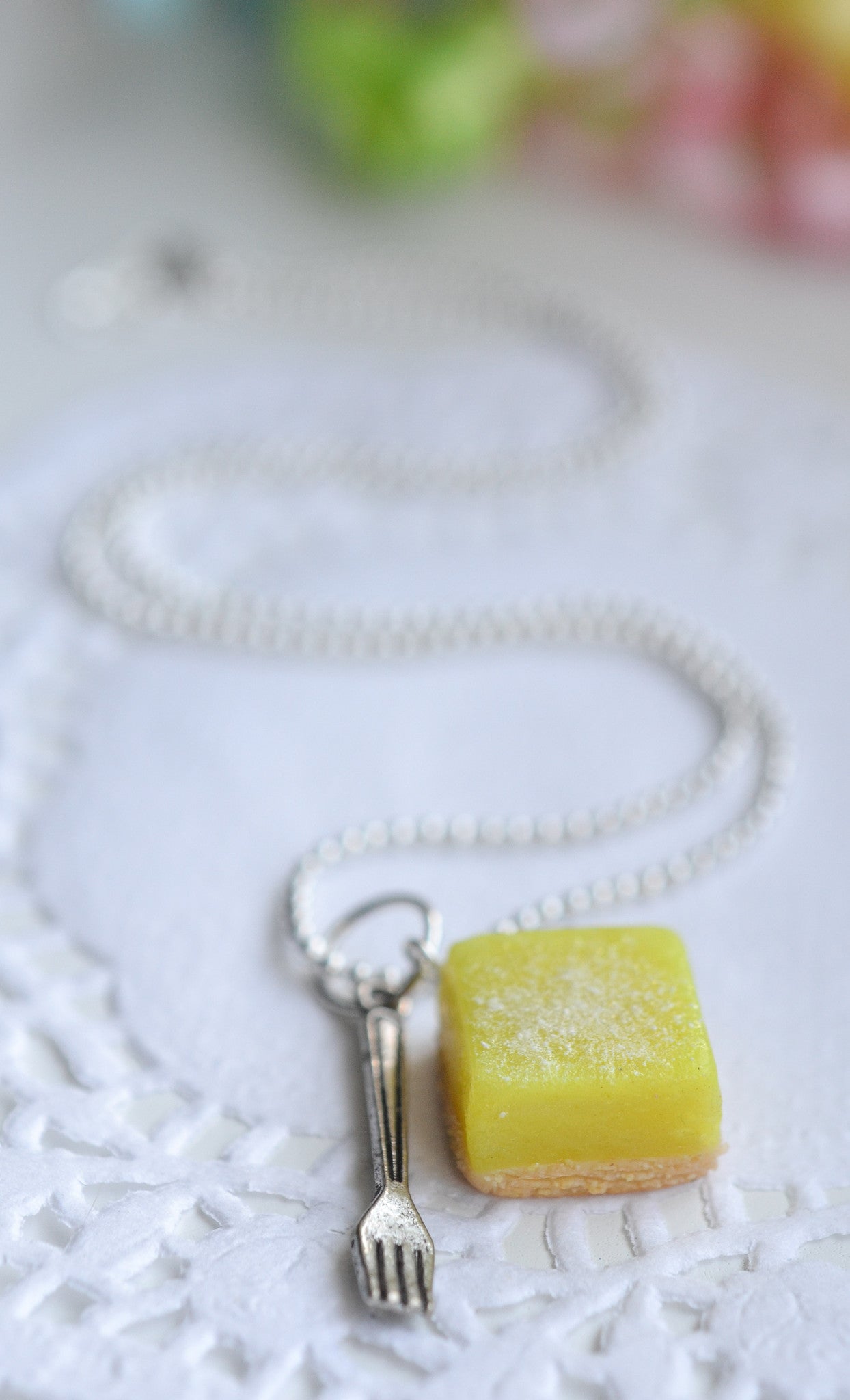 Scented Lemon Bar Necklace - Decadent Minis