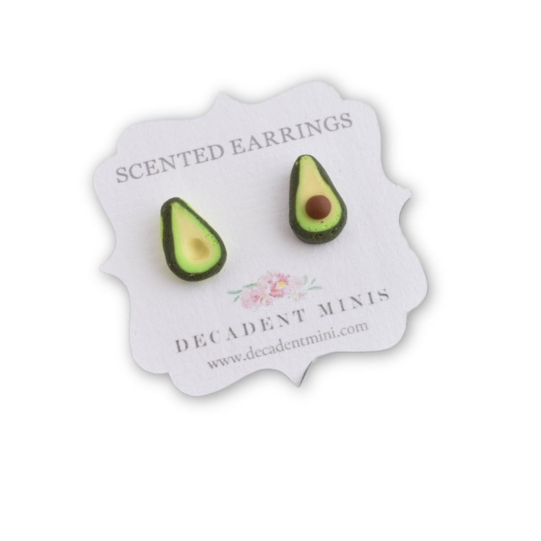 Scented Avocado Earrings - Decadent Minis