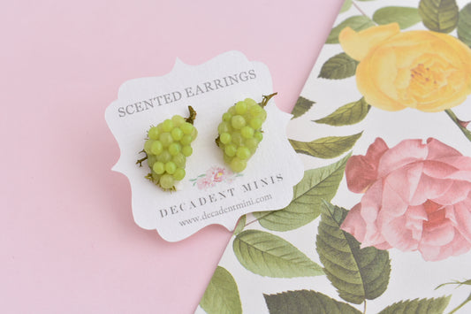 Scented Grape Stud Earrings - Decadent Minis